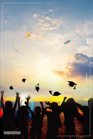 毕业季毕业旅行旅游背景高清