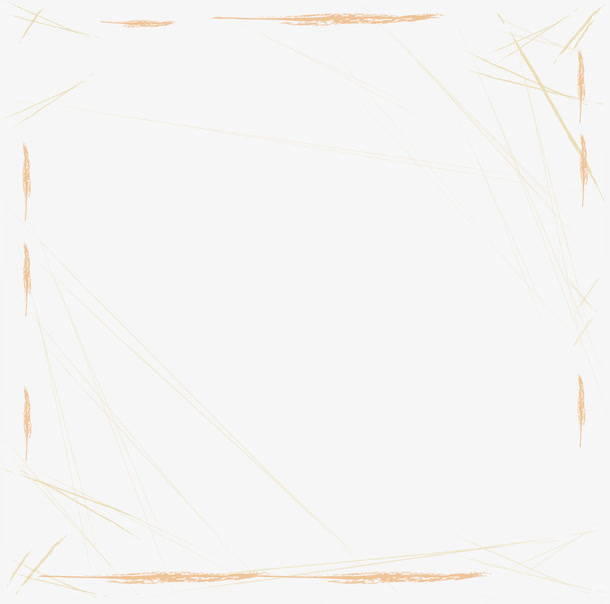黄色线条框架免抠