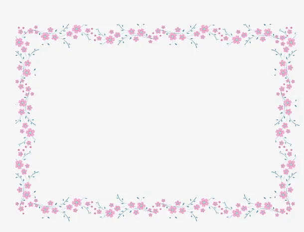 花朵简介边框免抠