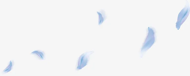 创意合成蓝色的花瓣效果场景免抠