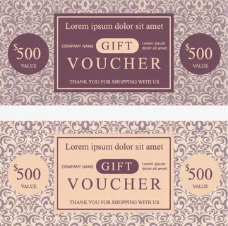 矢量花纹底纹优惠劵设计素材免抠