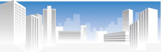 城市建筑背影免抠