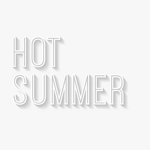 炎热的夏标志免抠