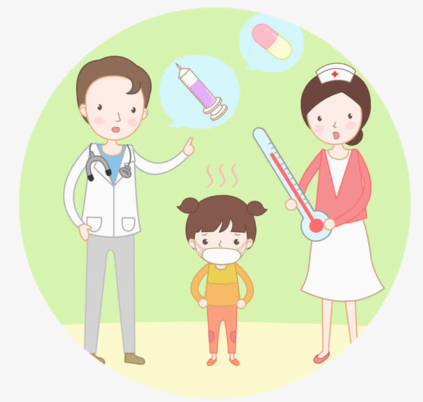 图标儿科医生护士治疗免抠