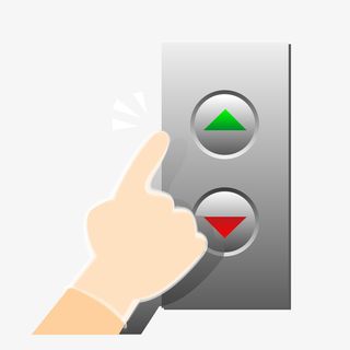 疫情防范措施按电梯免抠