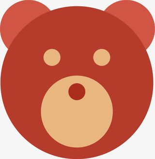 矢量可爱小熊绘制免抠