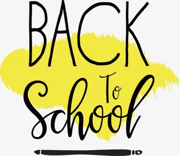 黄色底纹返校海报免抠