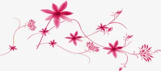 感恩教师节粉色花朵免抠