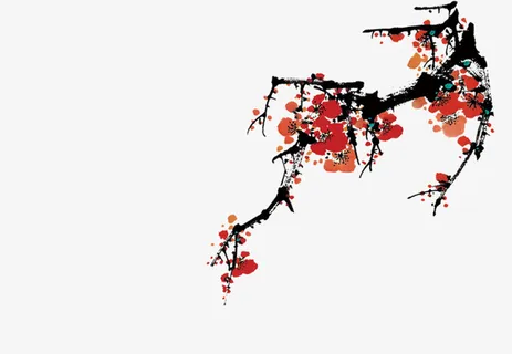国画梅花免抠