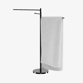 黑色落地浴巾架免抠