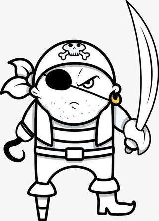 有趣海盗插图免抠