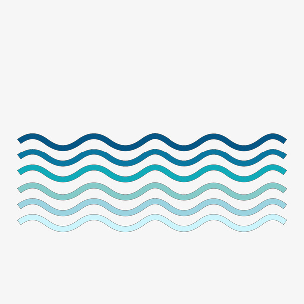 卡通手绘水面浪花海面波浪免抠