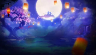 模糊的七夕紫色相会免抠