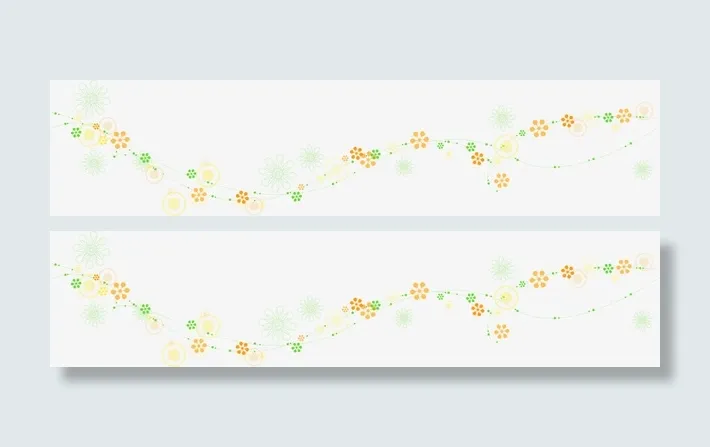 浅色花朵田园风素雅边框免抠