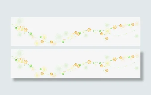 浅色花朵田园风素雅边框免抠