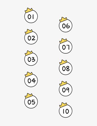 儿童节简约皇冠涂鸦分隔符免抠