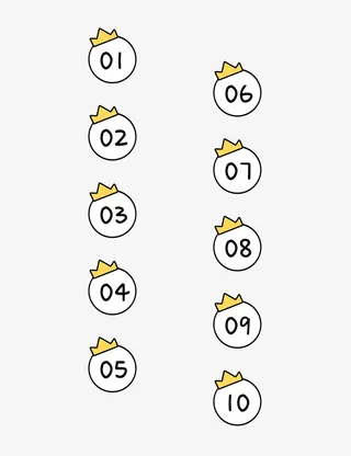 儿童节简约皇冠涂鸦分隔符免抠