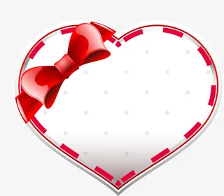 情人节爱心白色标签免抠