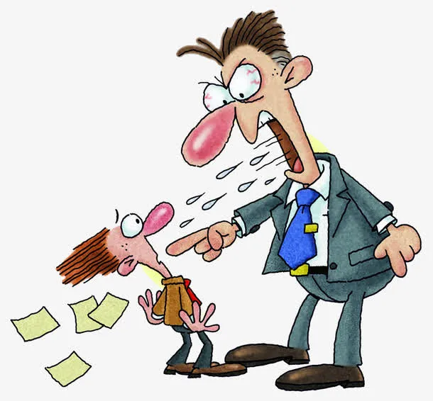 上司责骂插画免抠