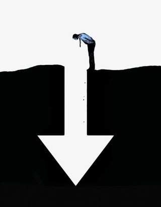 手绘向下箭头坑免抠