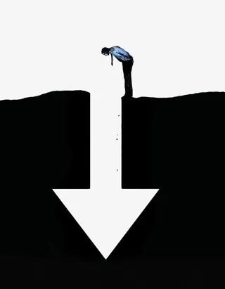 手绘向下箭头坑免抠