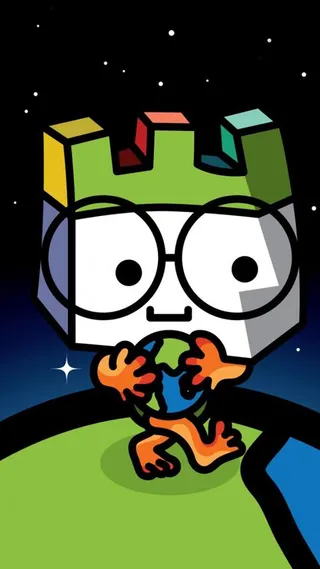 卡通可爱萌机器人H5背景高清