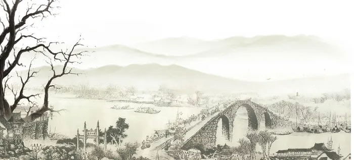 中国风手绘白色教育背景banner高清