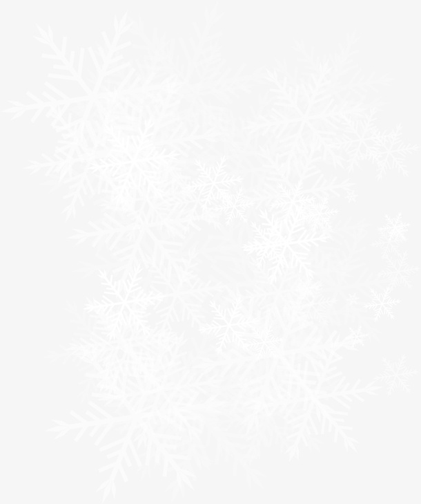 冬天密集白色雪花免抠