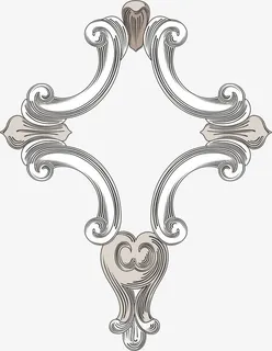 欧式复古花纹边框装饰元素免抠