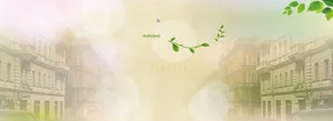 女鞋建筑唯美背景banner