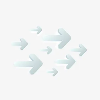 矢量白色向右箭头免抠