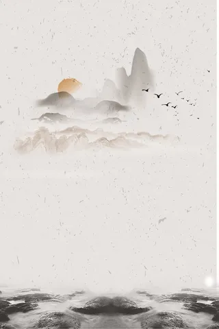 清新淡雅古风背景16