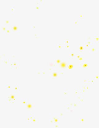 手绘黄色朦胧梦幻星光免抠