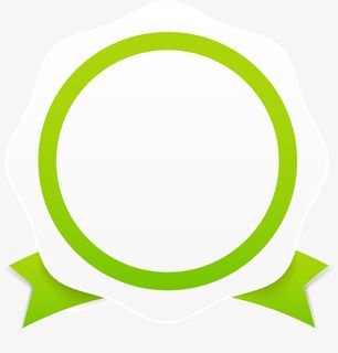 绿色圆圈徽章免抠