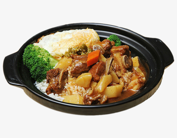 红烧肉石锅饭免抠