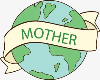 丝带环绕地球标签免抠