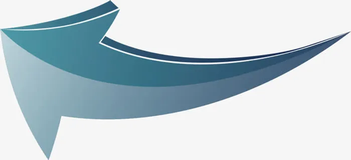 古典蓝色箭头免抠