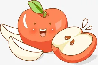 切开的苹果免抠