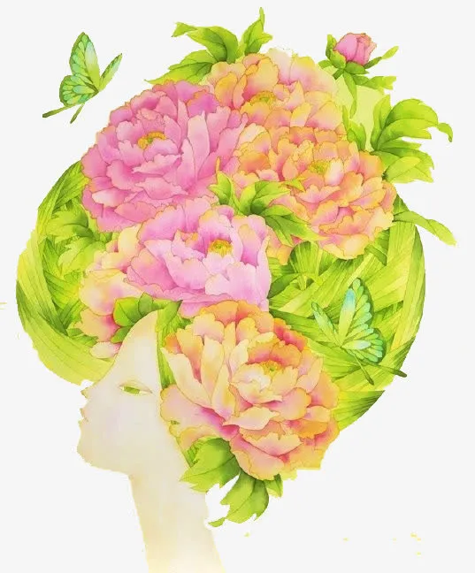牡丹花开免抠