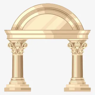 手绘金色拱门免抠 手绘金色拱门免抠