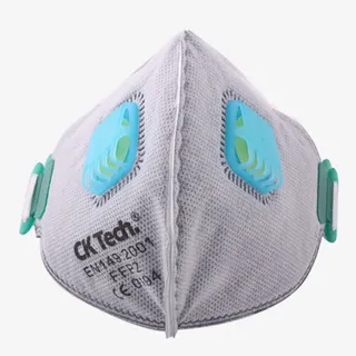 蓝色网状立体防霾一次性口罩免抠