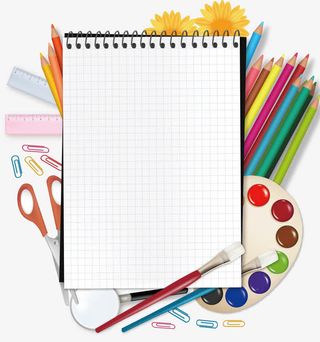 开学季学习用品矢量元素免抠