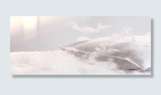 白色羽绒枕背景图高清