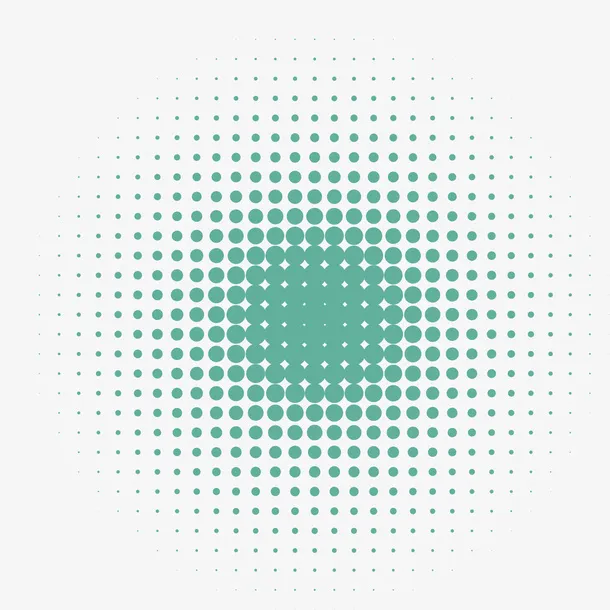 手绘绿色圆点免抠