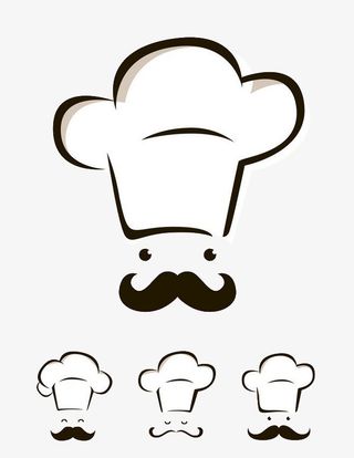 蛋糕师简笔画免抠