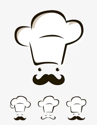 蛋糕师简笔画免抠