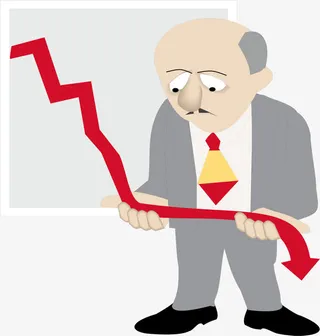 股票下跌素材图片免抠