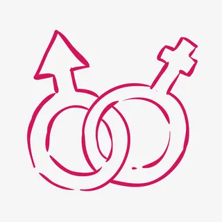 手绘男女符号免抠