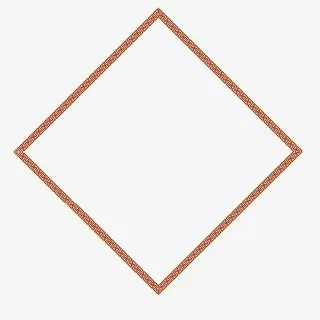 雕花正方形边框 中国风免抠