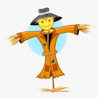 卡通稻草人免抠